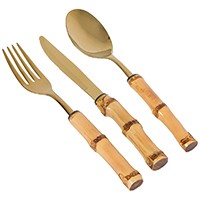 Dinner Cutlery Bamboo Gold