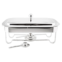 Rechaud Silver Rectangular