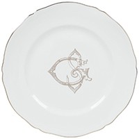 Charger Plate Corona Platino Monogram