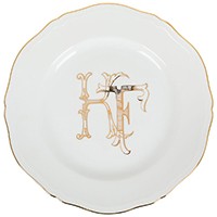 Charger Plate Corona Oro Monogram
