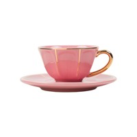 Xícara de Café Rosa Vintage