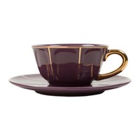 Tea Cup Purple Vintage