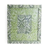Moldura Ikat Tropical Verde Jacquard