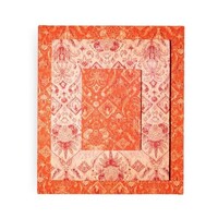 Moldura Ikat Tropical Laranja Jacquard