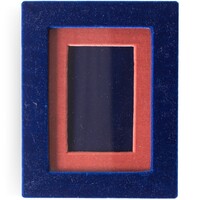 Porta Retrato Veludo Azul Klein e Coral