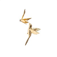 Hummingbird and Lily Sculpture