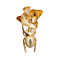 Scarab Beetle with Flower Sculpture