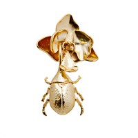 Beetle with Flower Sculpture