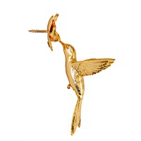 Hummingbird and Orchid Sculpture